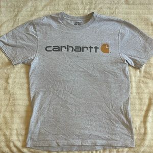 Carhartt Logo T Shirt Size Small In Grey